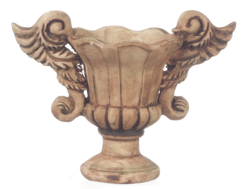 Ancient Gray Winged Urn 3pc