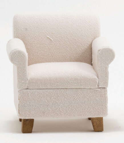 Armchair w/ Pillow - Off White