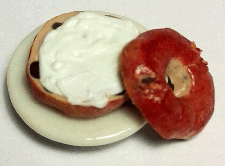 Blueberry Bagel on Plate