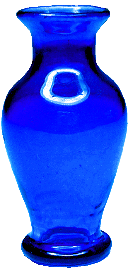 Blue Glass Classic Pedestal Vase