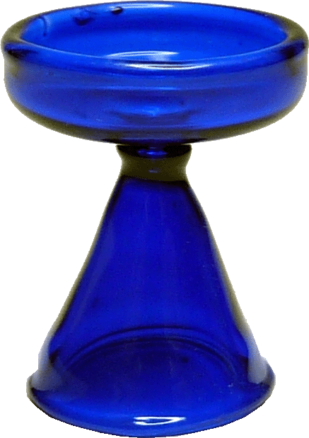 Tall Blue Glass Pedestal Cake Stand
