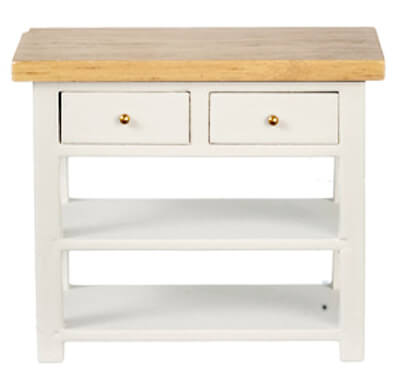 (image for) Kitchen Counter Work Table - White & Oak