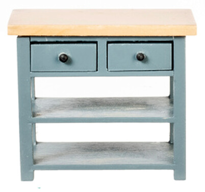 Kitchen Counter Work Table - Blue & Oak