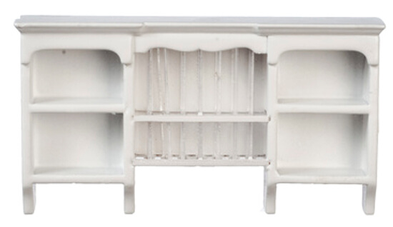 Kitchen Plate Holder Wall Cabinet - White