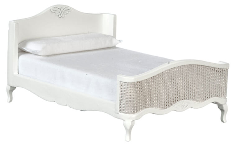 Contemporary Double Bed - White