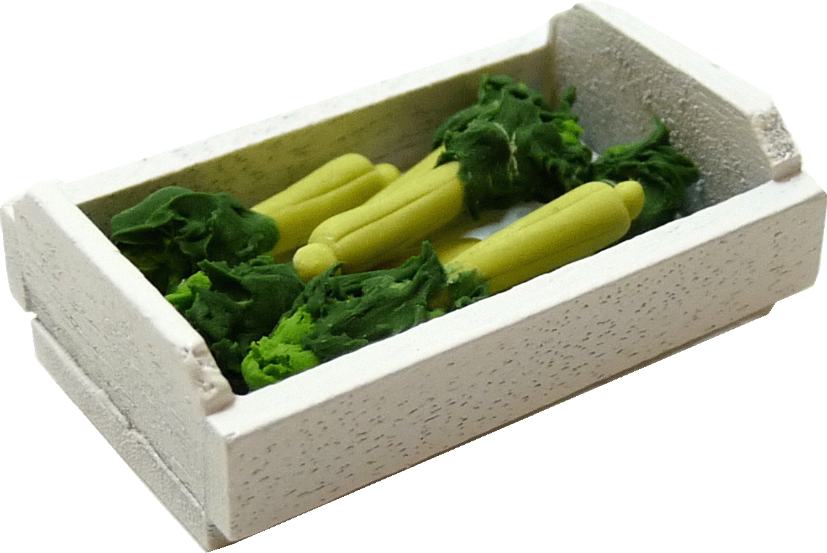 Celery in Whitewashed Crate