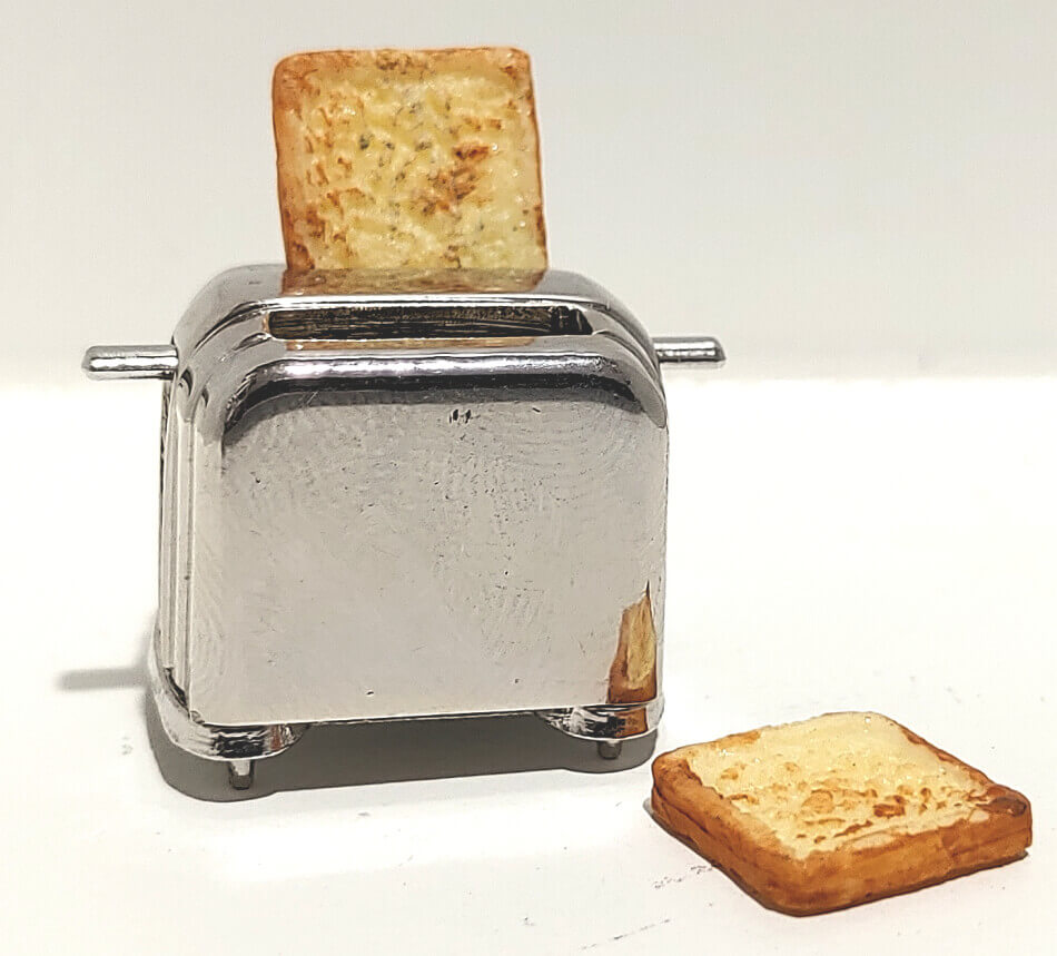 Toaster w/ 2 Slices of Toast - Moving Parts