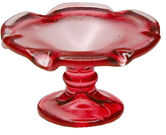 Fluted Pink Pedestal Glass Platter