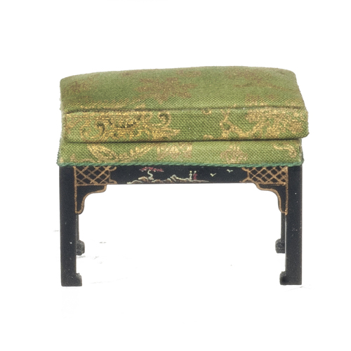 Chinese Chippendale Stool - Black
