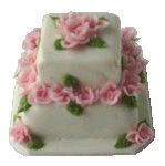 2 Tier Square Wedding Cake