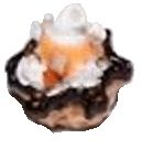(image for) Ice Cream in Waffle Bowl w/ Chocolate Syrup