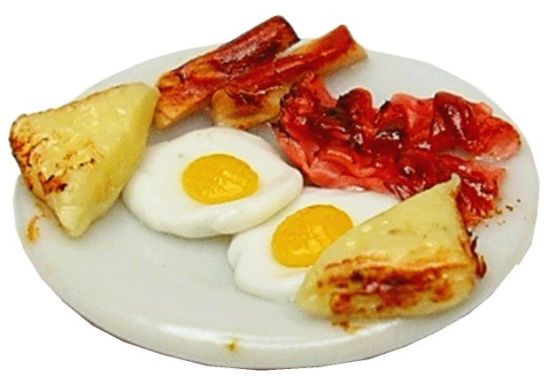 1/2in Scale Egg Breakfast Plate