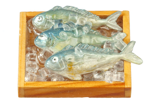 Fresh Fish on Ice Blue/ Silver