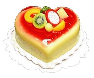 (image for) Strawberry Iced Lime Heart Cake