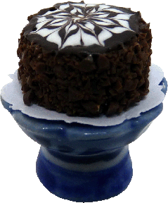 1/2in Scale Chocolate Cake on Stand