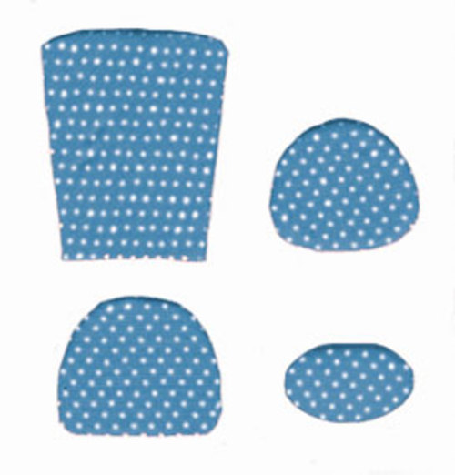 Cushion Kit Blue w/ White Polka Dots