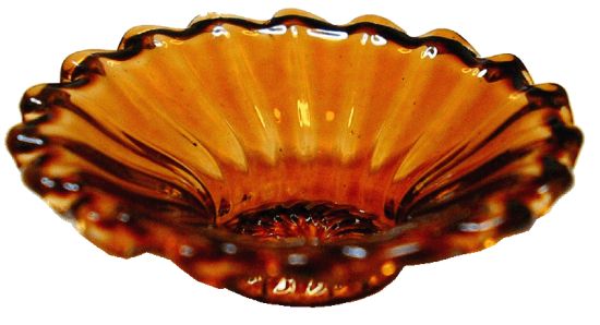 Crystal Amber Glass Flared Platter