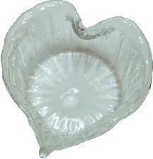 Clear Heart Shaped Glass Bowl