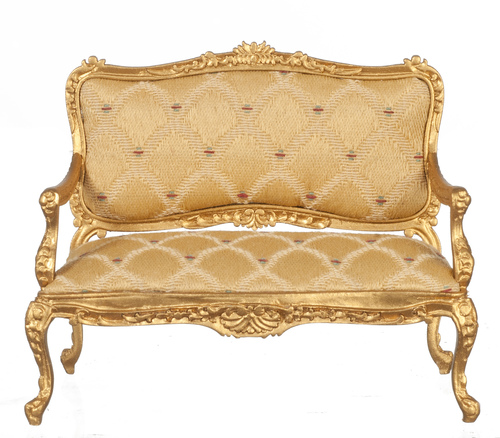 (image for) Louis XV Rococo Settee - Gold