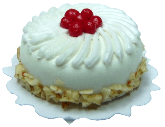 (image for) Nut Ringed Cream Cake w/ Cherries
