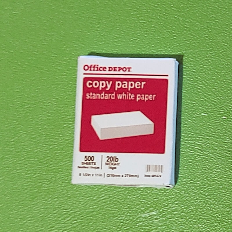 Office Depot Copier Paper White Mary's Dollhouse Miniature Accessories