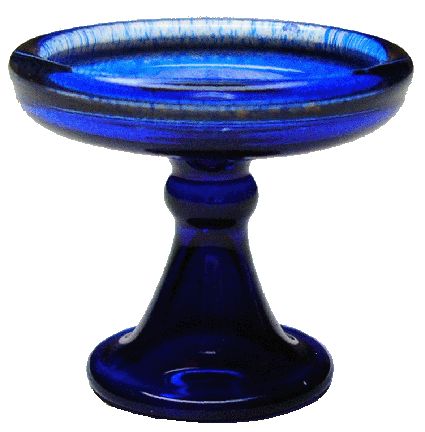 Blue Glass Pedestal Cake Stand