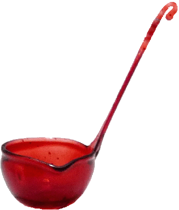 Glass Laddle Red
