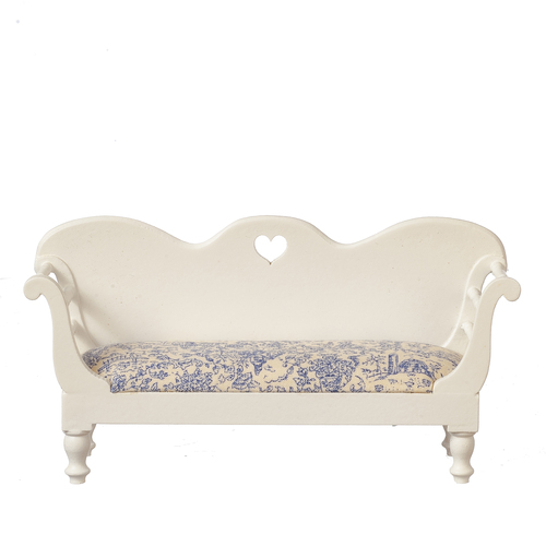 French Country Bench - White