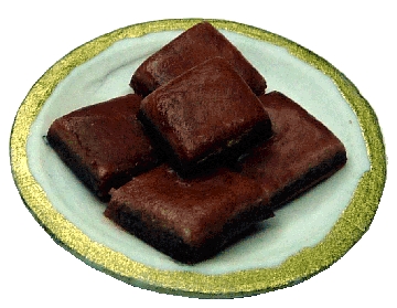 Brownies on Plate