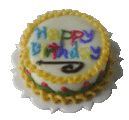 (image for) Happy Birthday Cake Yellow Trim