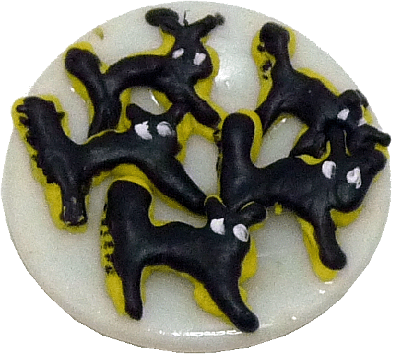 Black Cat Cookies on Saucer