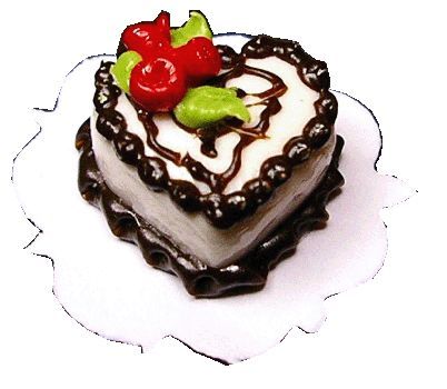 1/2in Scale Heart Chocolate Design Cake