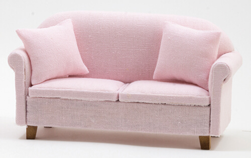 Sofa w/ Pillows - Pink
