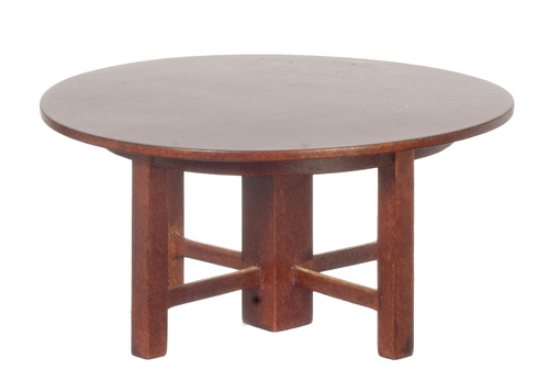 (image for) Round Mission Cocktail Table - Walnut