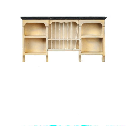(image for) Kitchen Plate Holder - Cream & Gray