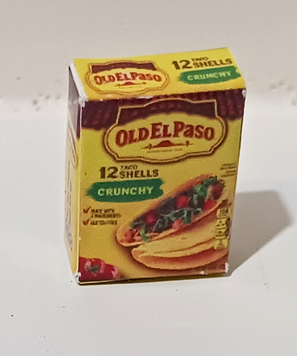 Taco Shell Box Mary's Dollhouse Miniature Accessories