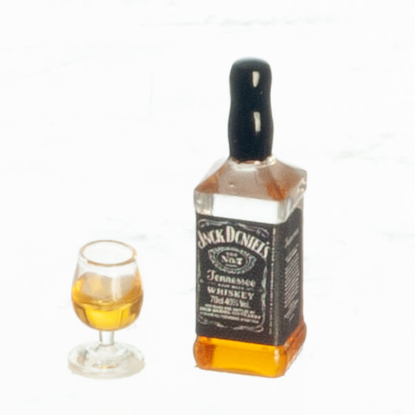 Tennessee Whiskey Bottle w/ Glass