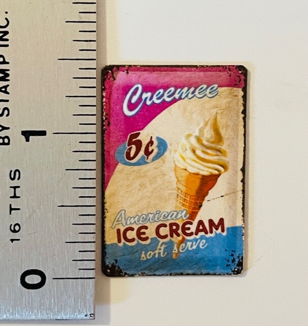 Vintage Ice Cream Sign - Creemee - Distressed