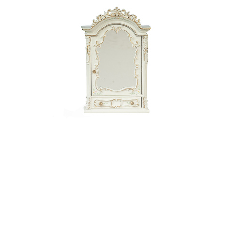 Victorian Bathroom Mirror - White