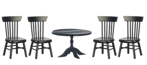 (image for) Black Table & 4 Chairs