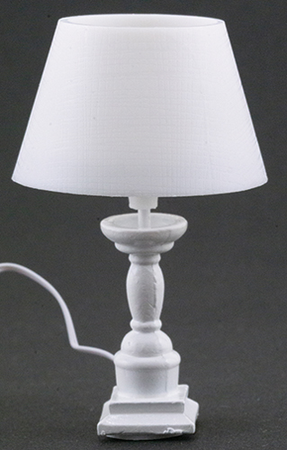 White Farmhouse Table Lamp 12v