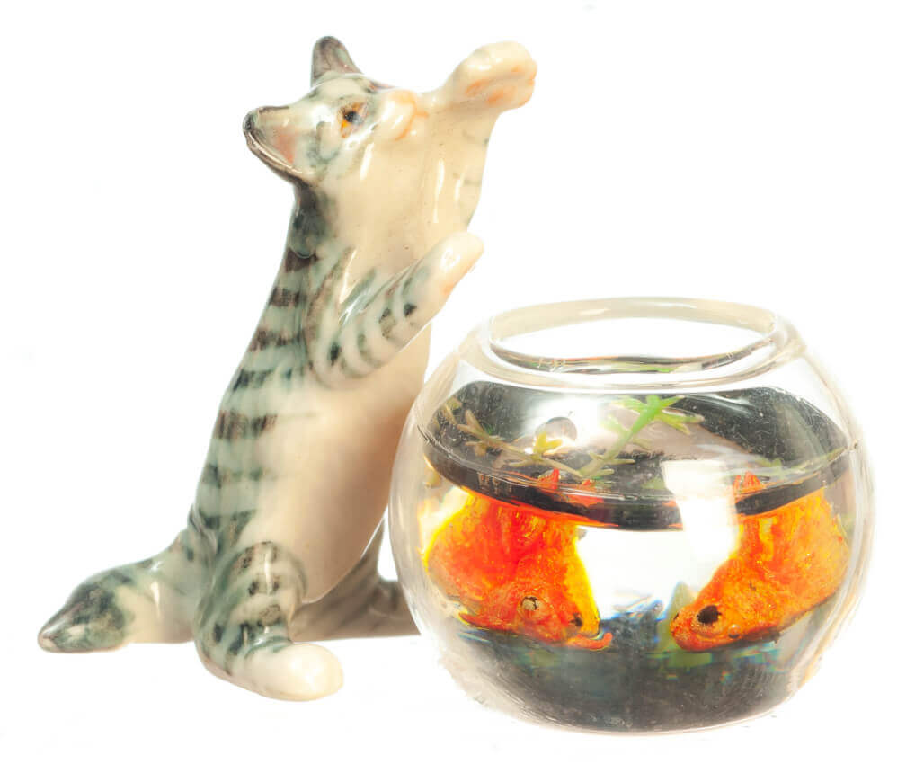 Cat & Fishbowl Set