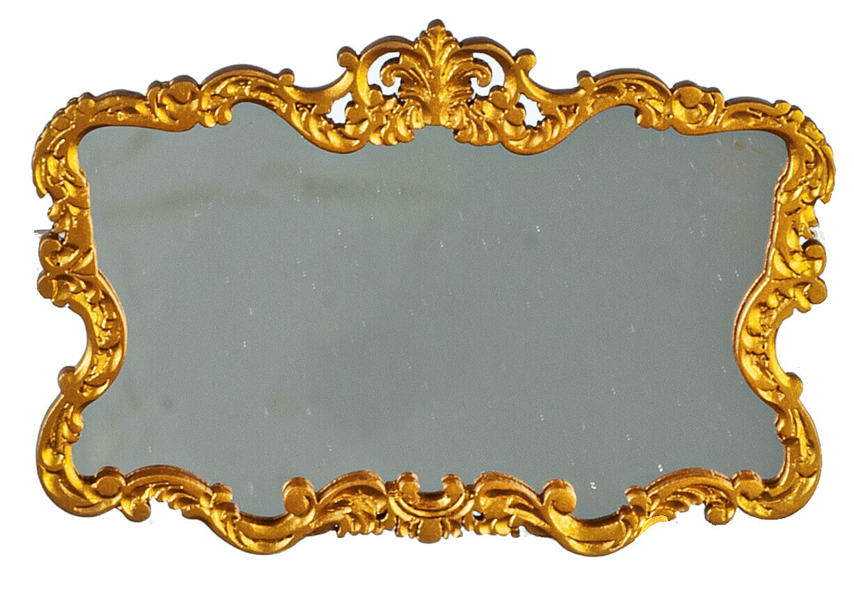 Elegant Victorian Mirror - Gold