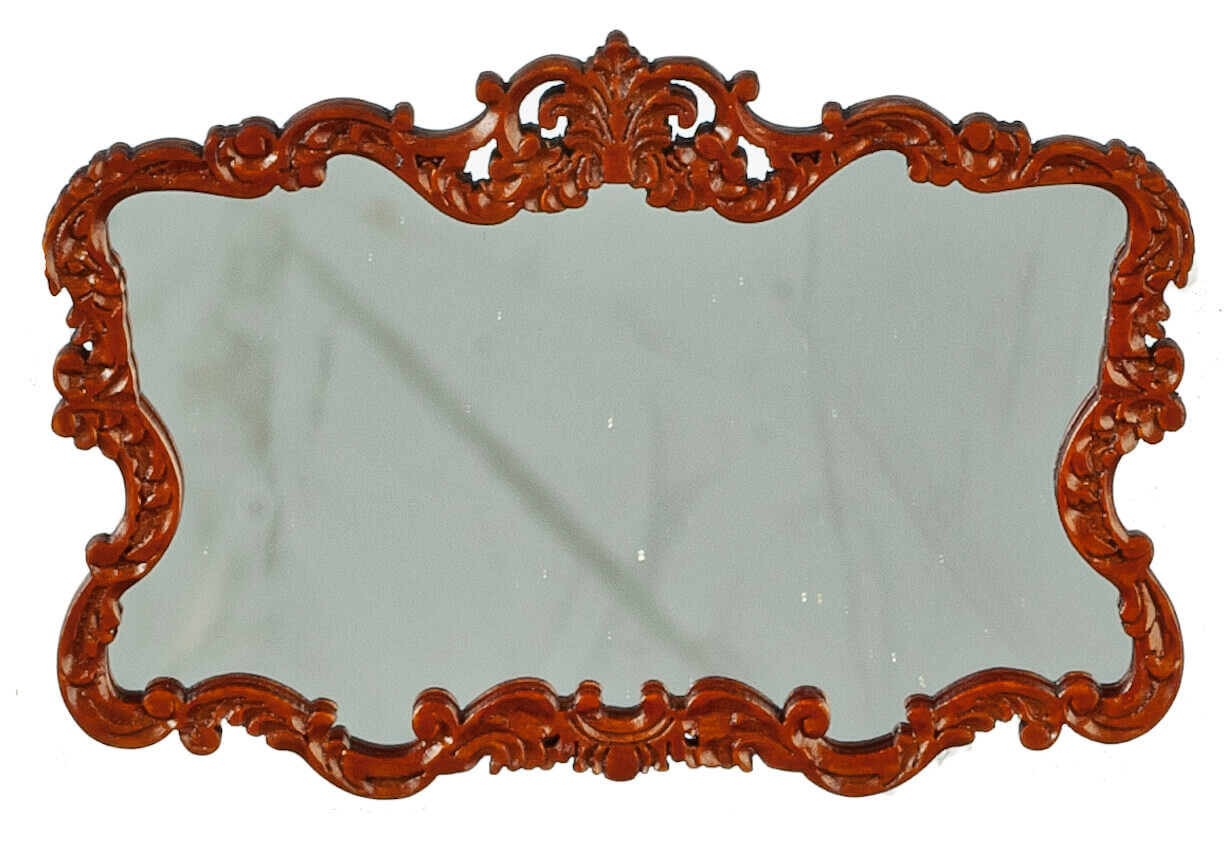 Elegant Victorian Mirror - Walnut