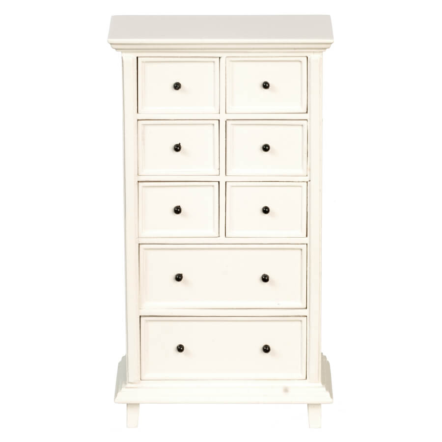 American Victorian Chest of Drawers - White
