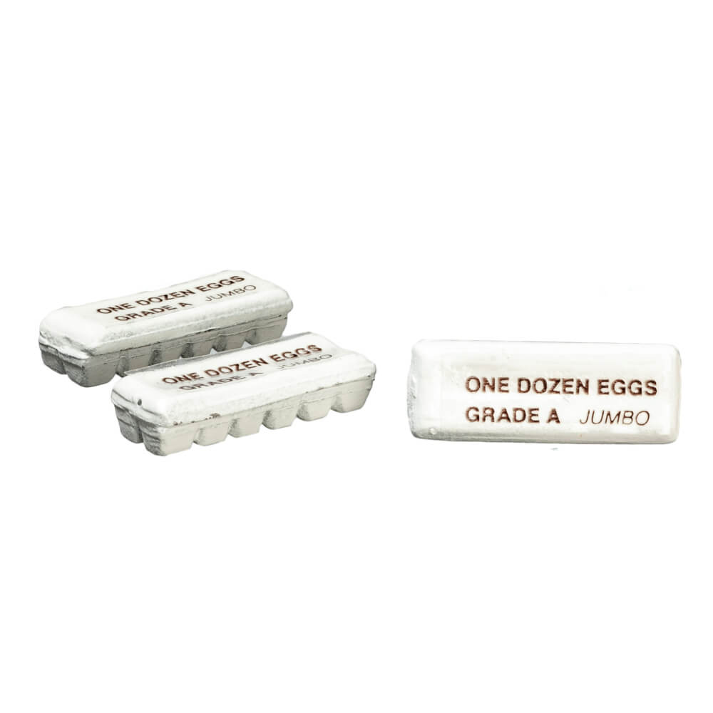 Empty Egg Carton - White - 3pc
