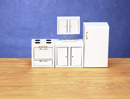 Modern Kitchen Set - White - 4pc