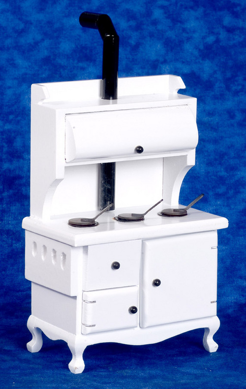 Old Fashioned Wood Stove - White