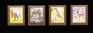 Jungle Animal Pictures Set of 4