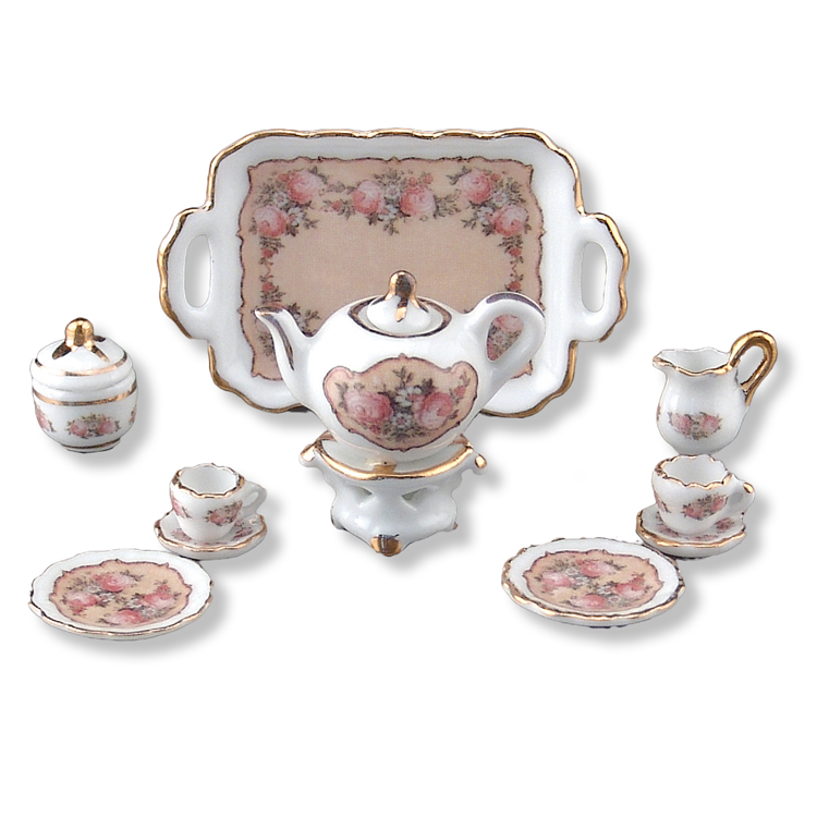 Classic Rose Tea Service for Two